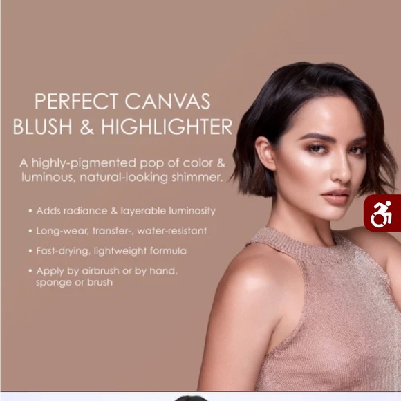 💎NEW IN BOX💎Temptu Airbrush Perfect Canvas Blush & Highlighter Starter Set - Picture 7 of 11